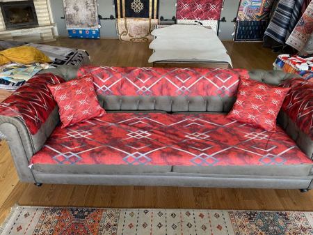 ارضيات كنب 3D سكني +احمر